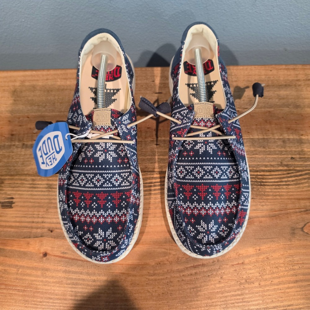 Hey Dude Womens Wendy Winter Sweater Shoes Loafers Nordic Slip On Size 9 - Picture 2 of 9